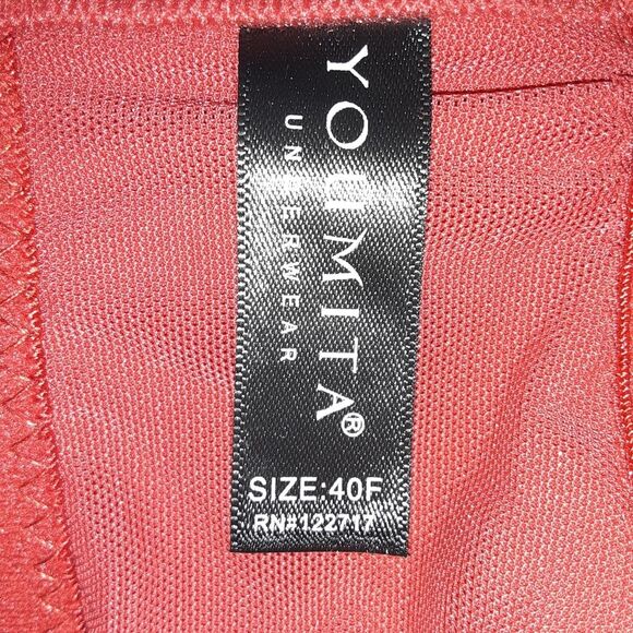 Youmita 40DDD Red Floral Lace Bra NWT - Picture 6 of 12